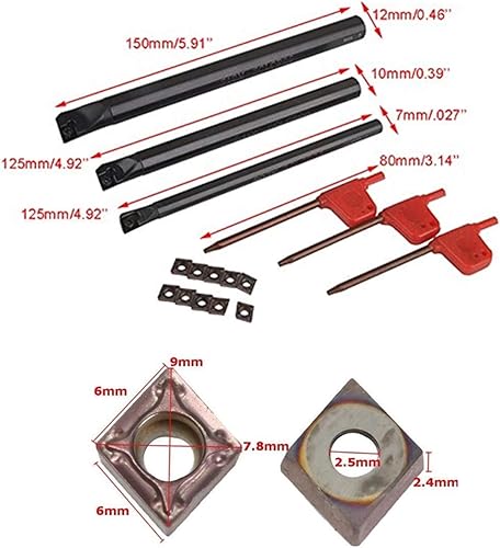 Miniatura 9 de Soporte para herramientas de torneado de torno CNC SPB26-3 Herramienta de corte de ranurado con 10 piezas de cuchillas de insertos de carburo GTN-3