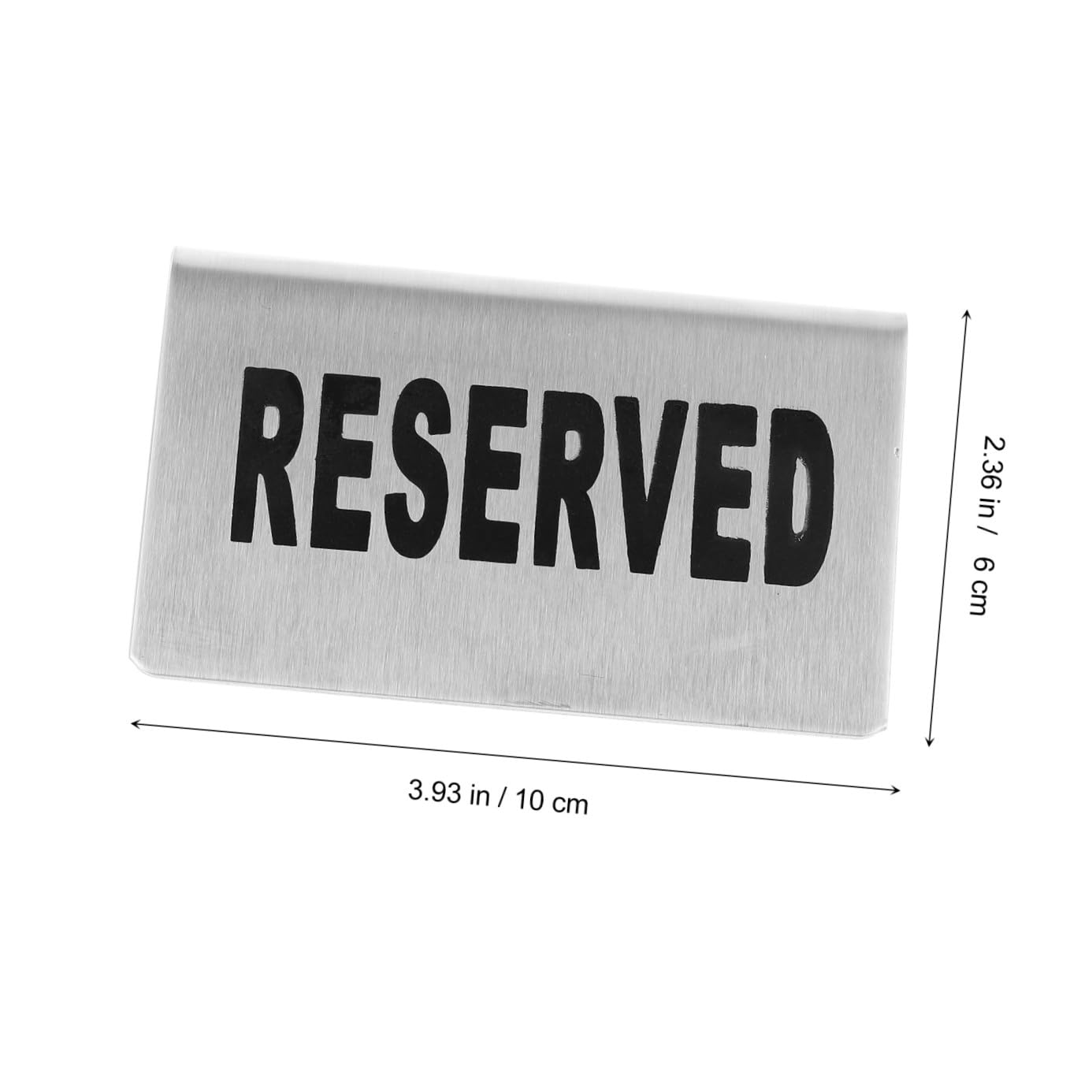 4 Piezas Carteles Reservado Doble Cara Acero Inoxidable para Mesa Restaurante Fiesta Señales de Reserva y Visible Plata