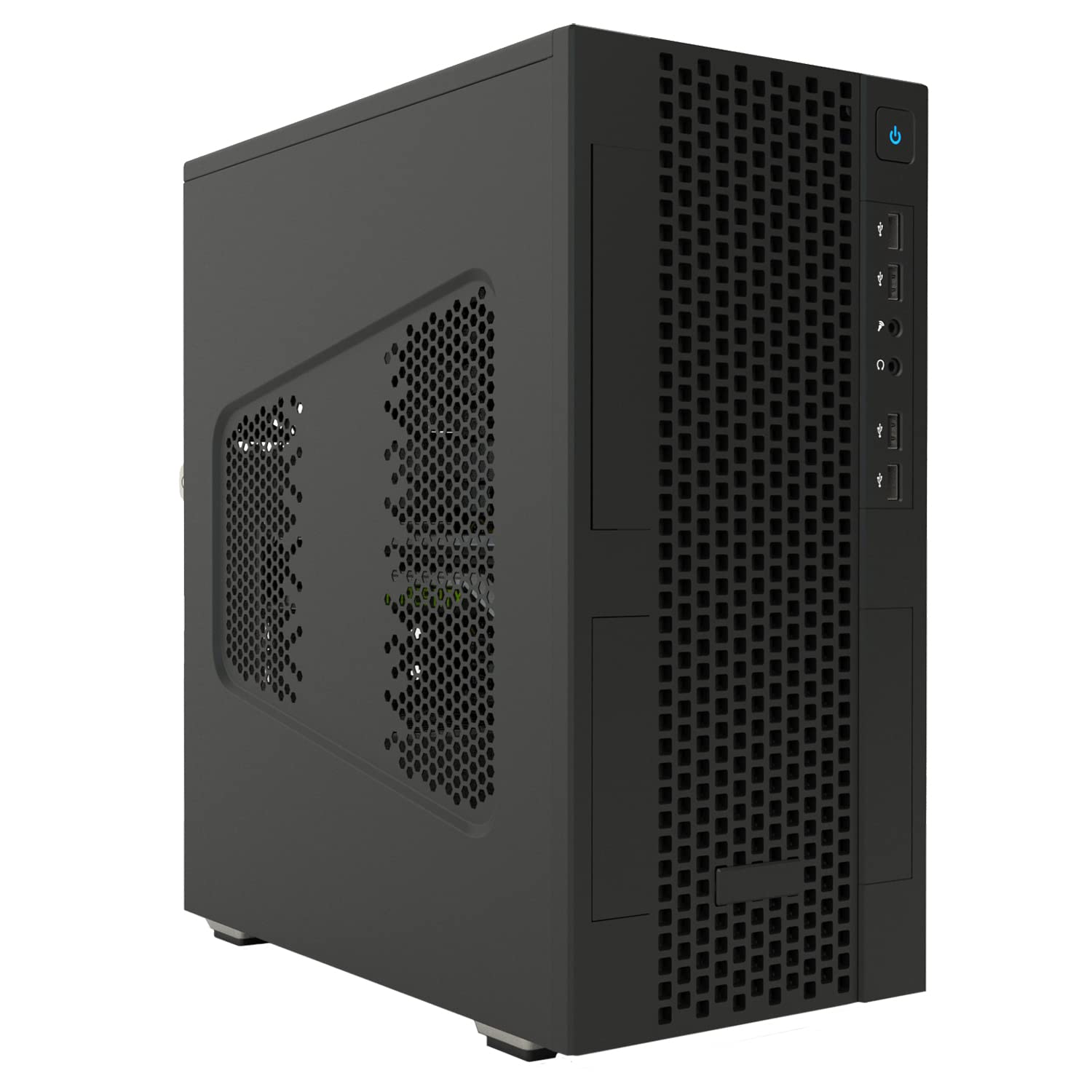 Itek SMALLCOM-P Case Mini Tower, mATX, USB3, 2XUSB2, Type-C, Mesh, Nero