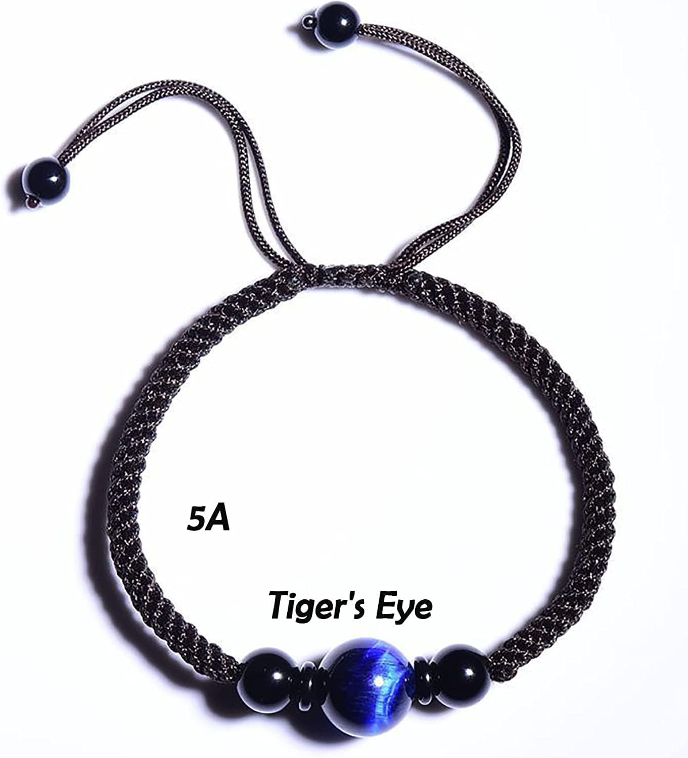 NZpost Pulsera de la Riqueza, Pulsera de Ojo de Tigre Azul, Pulsera Ajustable de Cristal, Pulsera de Mal de Ojo, Amuleto de protección, Pulsera de Hilo Rojo, Cristal cinabrio (Rojo)