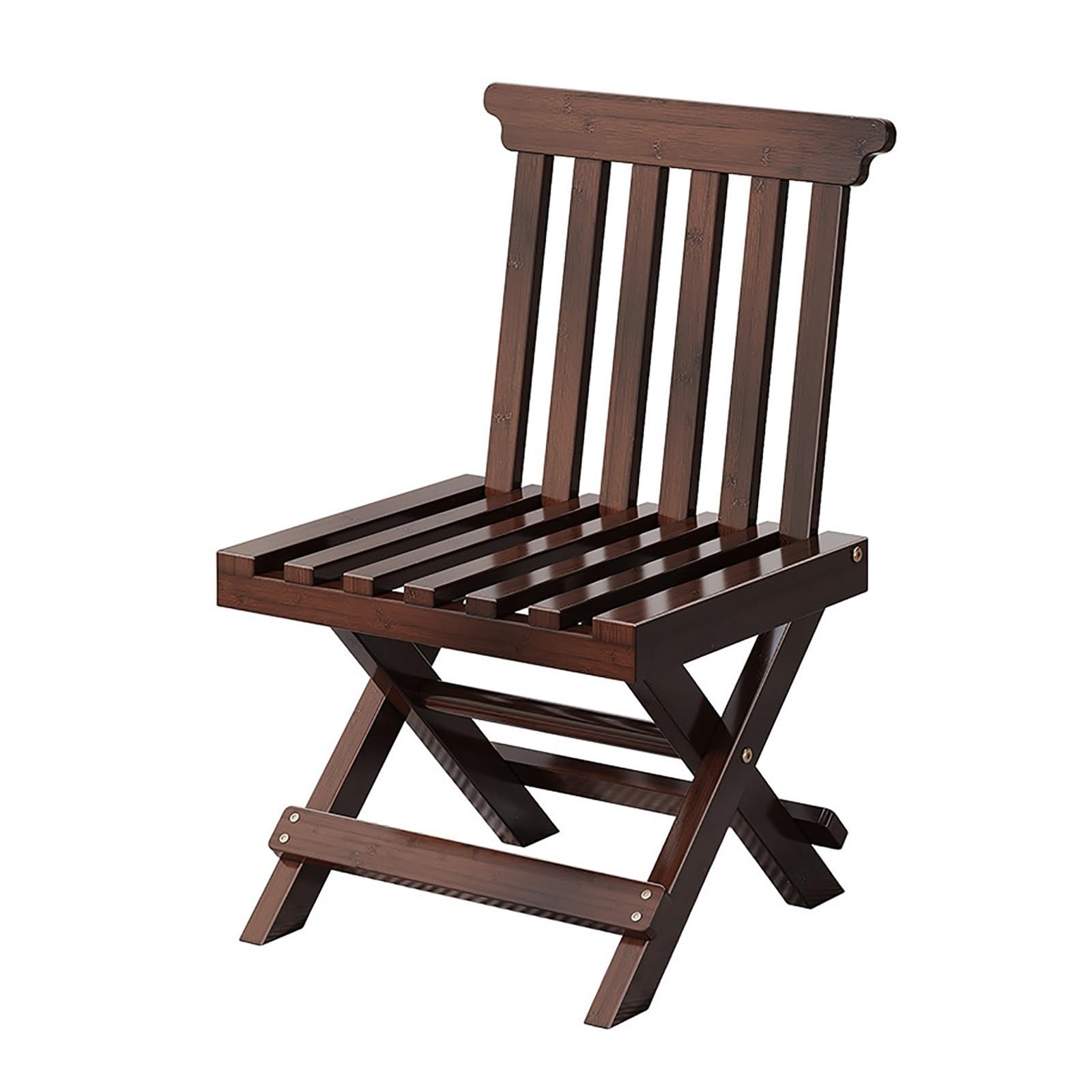 Tabouret pliable avec dossier en bambou pour pique-nique et cuisine