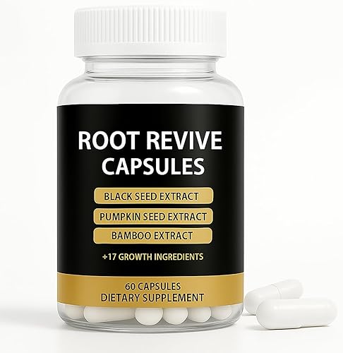Root Revive Cápsulas para el crecimiento del cabello, nutre el adelgazamiento del cabello y aumenta el grosor del cabello, con extracto de semilla