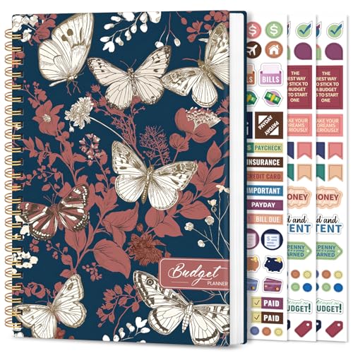 Budget Planner - Monthly Budget Book with Expense Tracker Notebook, Undated Bill Organizer & Finance Planner to Take Control of Your Money, Account Book to Manage Your Finances-Golden Flutter