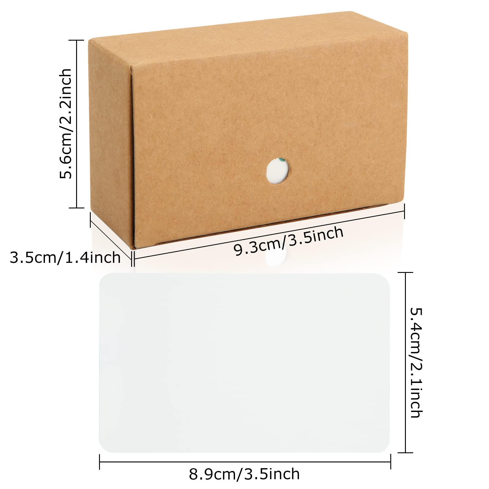 AKOLAFE 800 Pezzi Bianca Carta Kraft 89x54 mm Tarjetas De Papel Kraft Alta Qualità Biglietti da Visita Carte di Carta Kraft Fai Da Te Carta di Messaggio Vuoto Per Fai Da Te, Apprendimento, Memoria