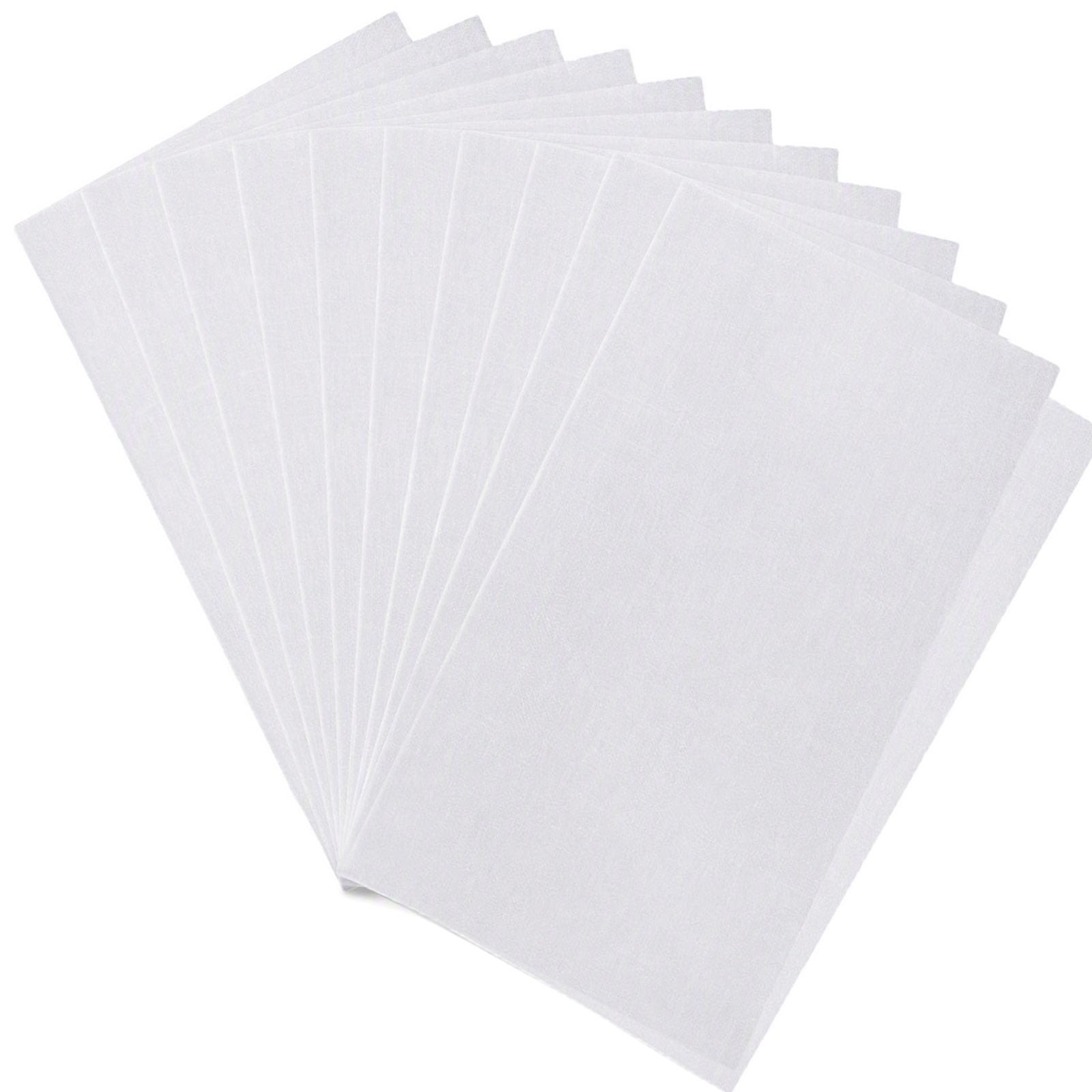 10 Pcs Bondaweb for Applique, Double Sided Iron On Interfacing Fabric for Sewing, Fusible Web Adhesive Sheets for Patching, Mending, Quilting, 20x30cm