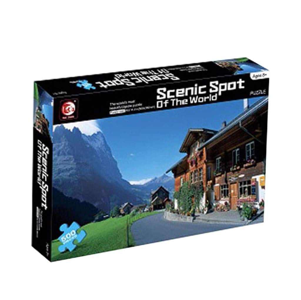 Jigsaw Puzzles 500 Pieces for Adults Mountain Road Puzzles for Adults 500 Piece Home Families Relax Toy Sets Modern Wall Art Decor