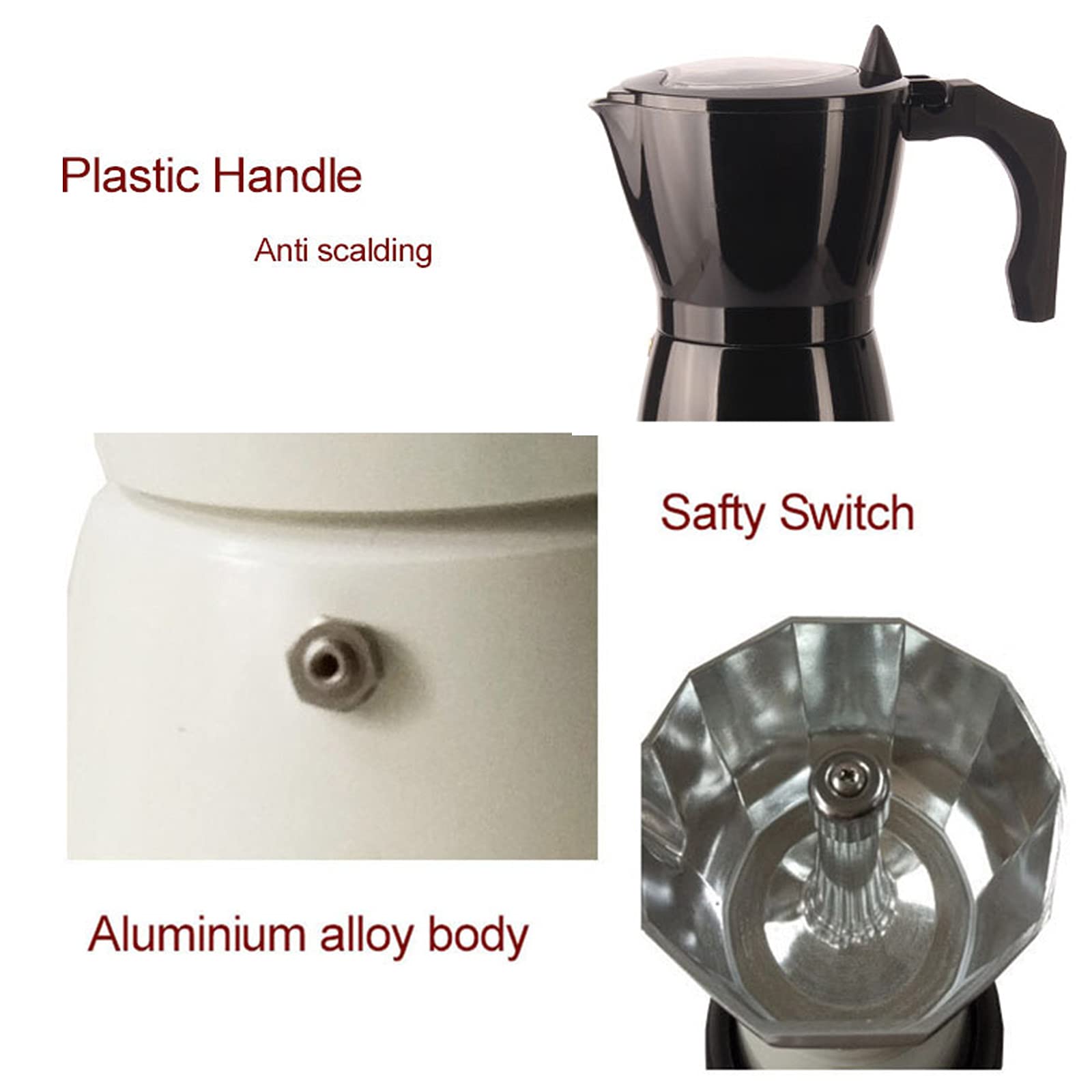 Amazon.com: Lihuzmd Moka Express - Cafetera eléctrica Moka Pot