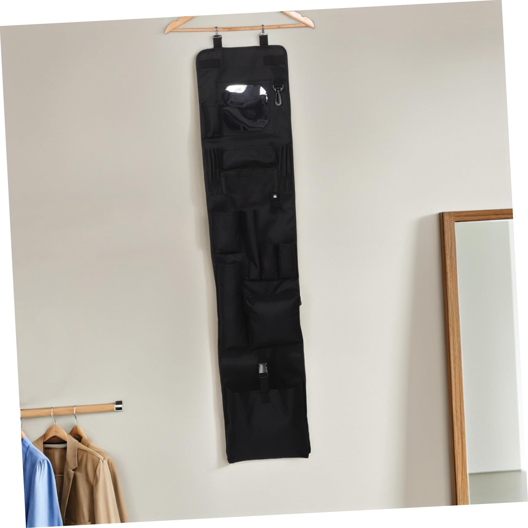 Organizer per Armadietti Sospesi con Tasche in Poliestere Nero