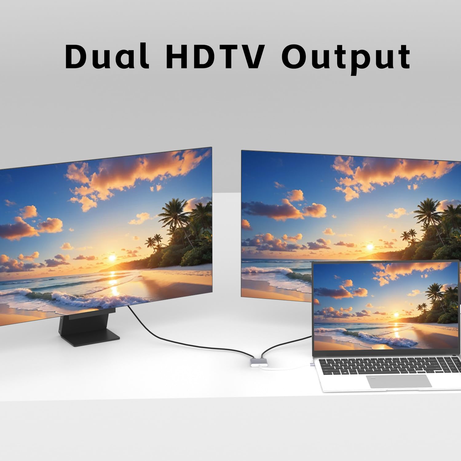 Adattatore da USB 3.0 a doppio HDMI, convertitore da USB a 2* HDMI stesso monitor per Windows, macOS e Android
