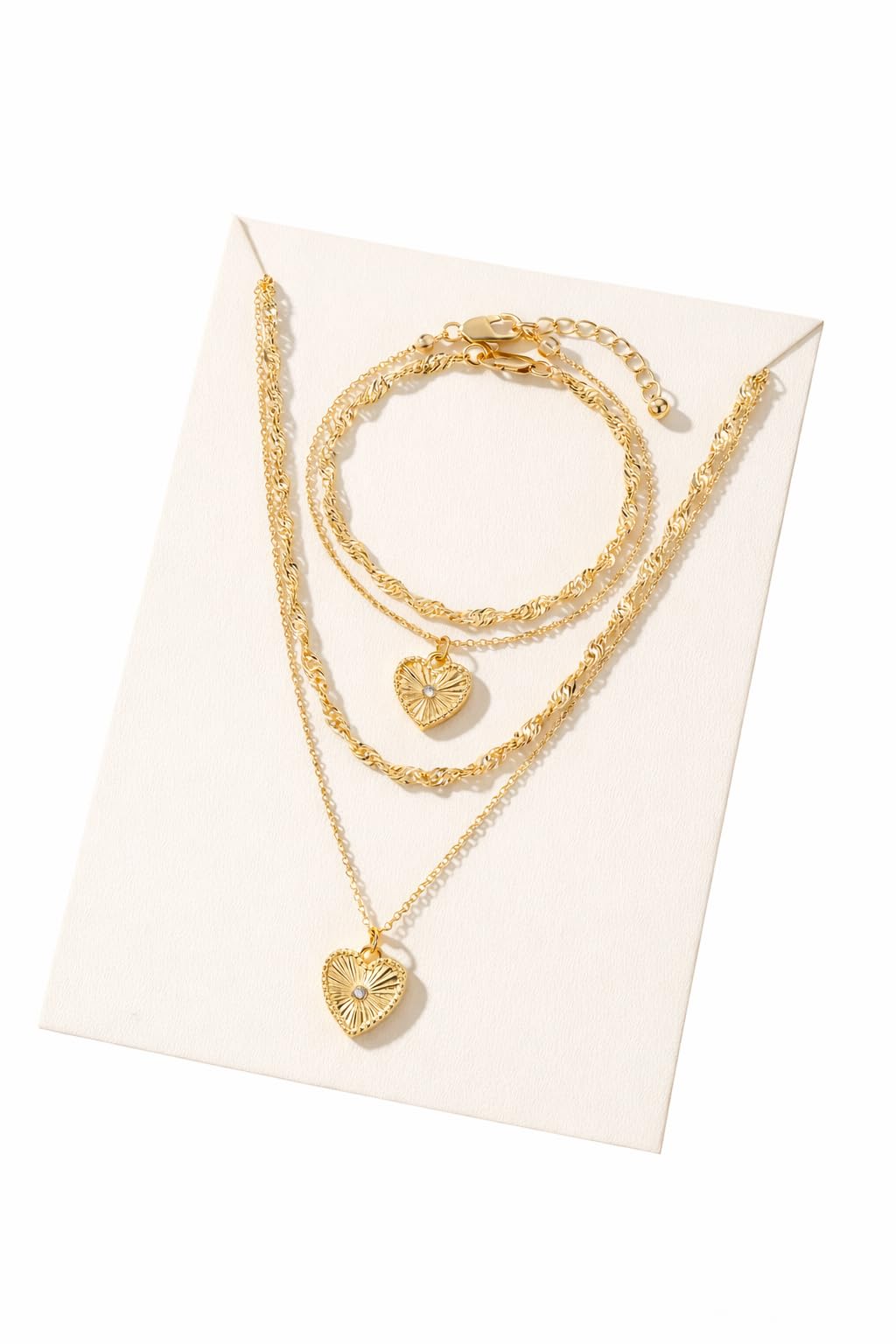 14K Real Gold Plated Jewelery set for Women, Stylish Everyday Jewelry, Waterproof, Hypoallergenic, Tarnish-Free, Gifts for Valentine, Girls, Women, Adjustable Chain, Minimal, Charm-image-32