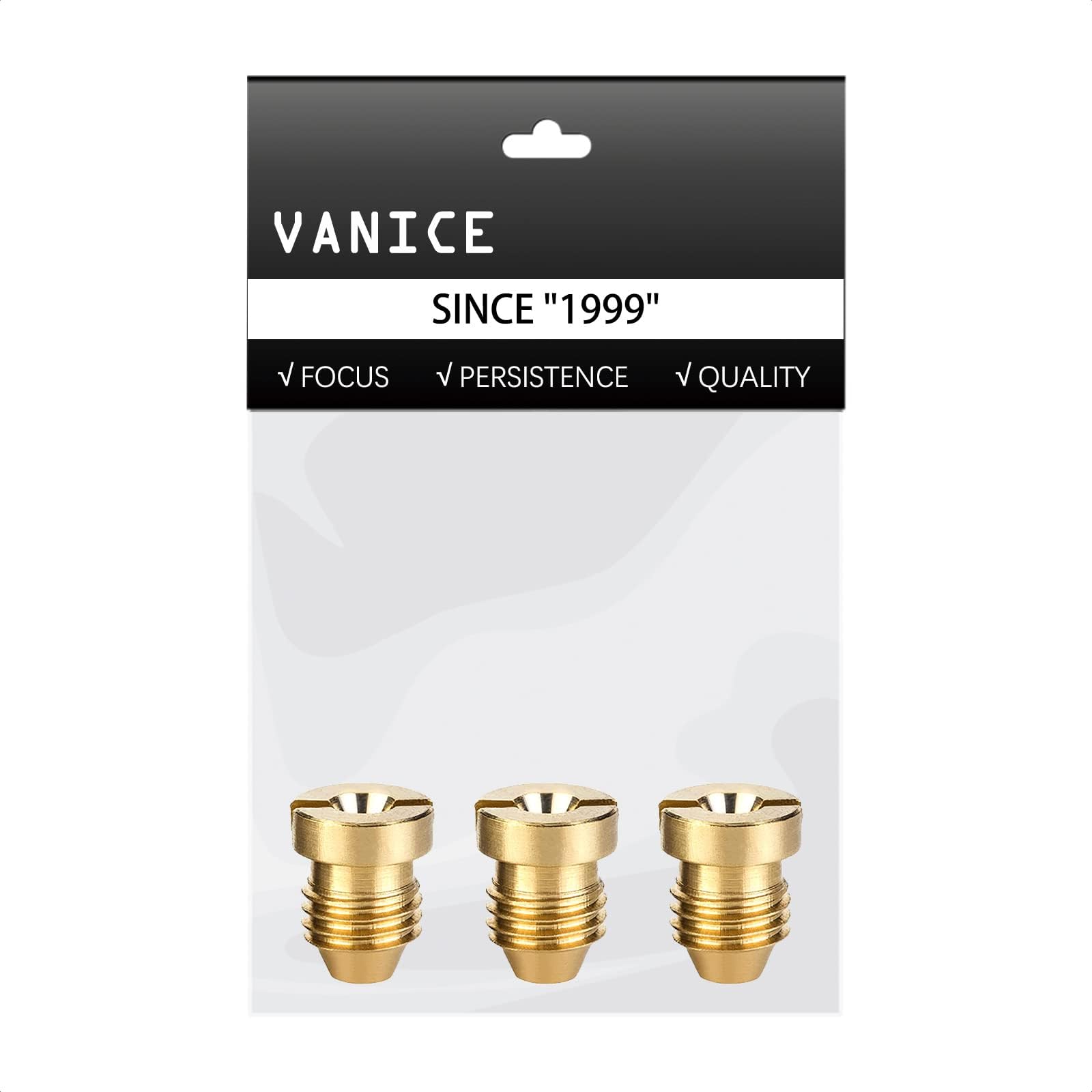 3 Pcs 1.1 mm Foam Cannon Orifice Nozzle Tips, Universal Thread Tips Replacement for Snow Foam Lance Gold