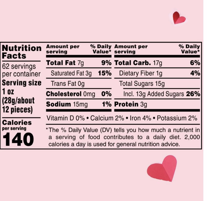 M&MS Peanut Milk Chocolate Valentine's Day Candy Jar, 62 oz