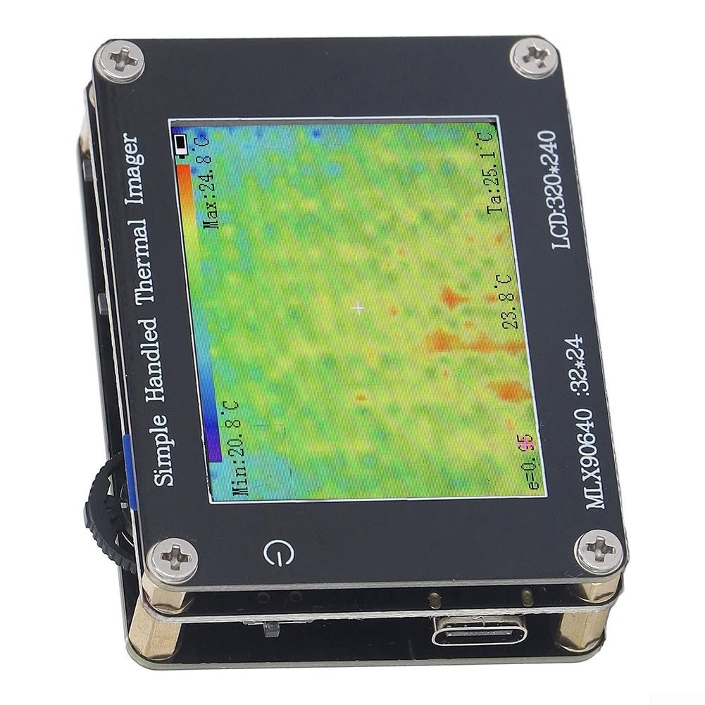 Cámara termográfica infrarroja para conexión de teléfono C, pantalla de 2.0 pulgadas, -40C a cámara térmica de rango de 300 C, para mantenimiento del hogar, inspección de edificios, diseño compacto