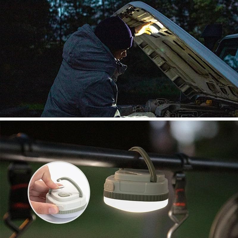 1200mAh Outdoor Camping Lantern LED Magnetic Tent Lamp Tent Light Waterproof Soft Light Outdoor Hanging Charging from USB