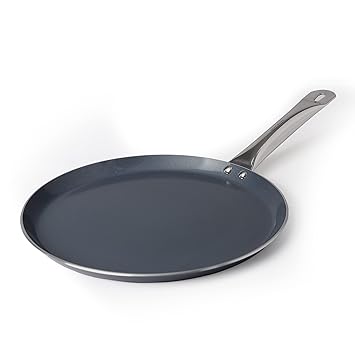 FACKELMANN Ceramic Nonstick Flat Tawa Pan 31cm | German Technology | Non-Toxic| PFOA, BPA & Nickel-Free | Induction Base - All Stoves | Even Heating, Easy Release | Parantha, Pancakes, Cheela, Dosa