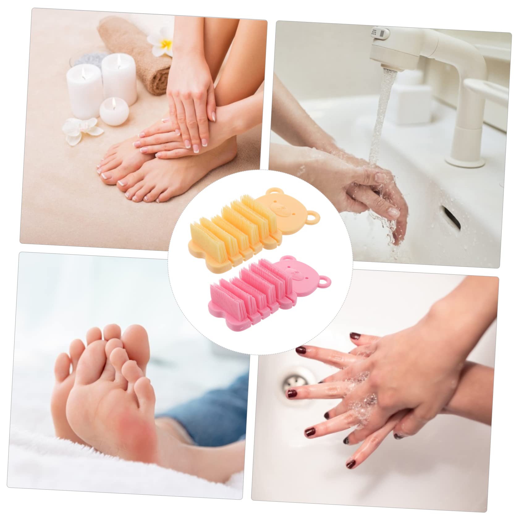 Healvian 3 Set Di Spazzole Per Unghie Per La Pulizia E La Spolveratura Morbide E Flessibili Per Bagni Uffici E Case 2 Pezzi * 3