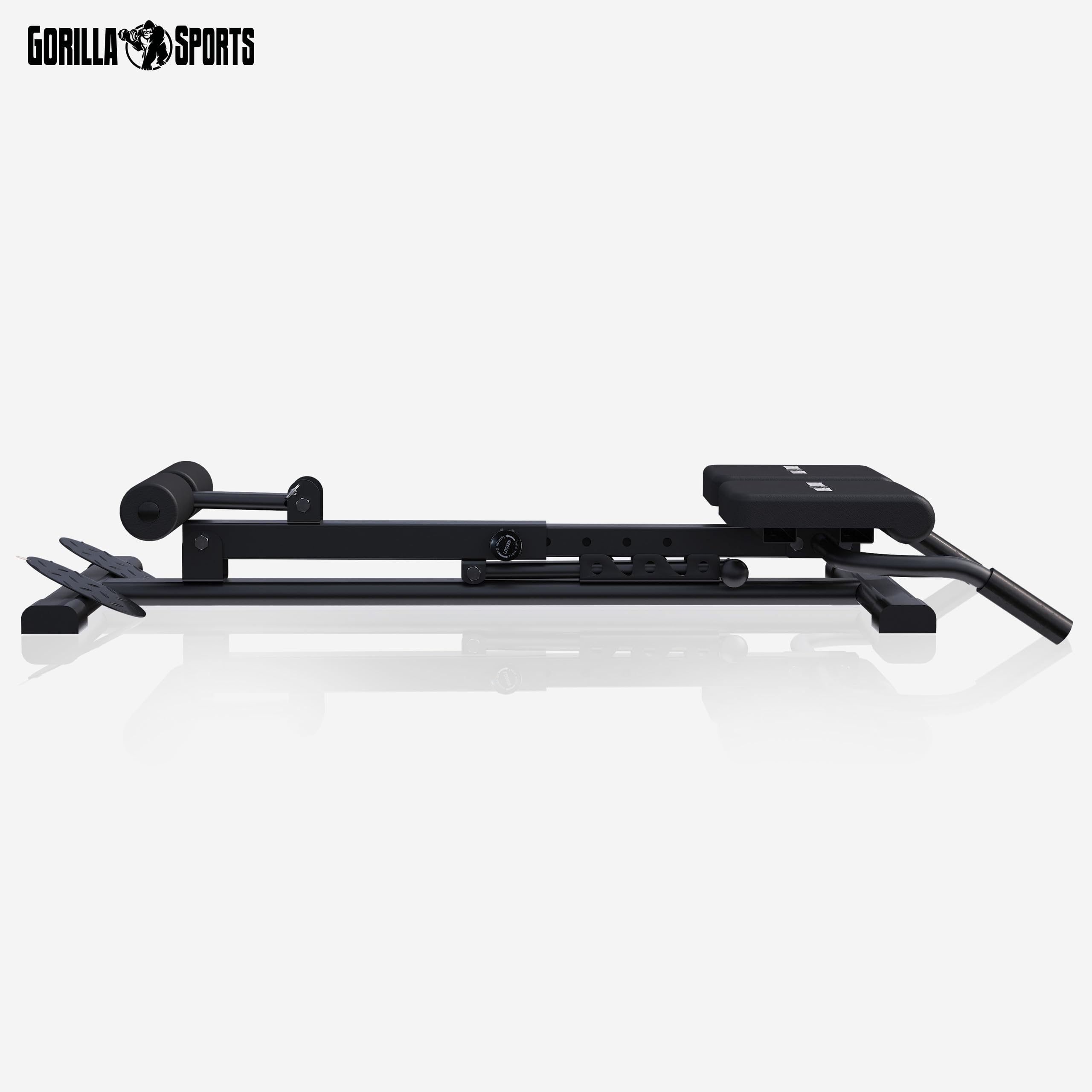 GORILLA SPORTS® Panca Romana - 107x60x86 cm, Pieghevole, Altezza Regolabile, Acciaio, Multifunzione: Dips, Sit Up, Lombari - Macchinari Palestra, Allenamento Schiena, Attrezzi Hyperextension