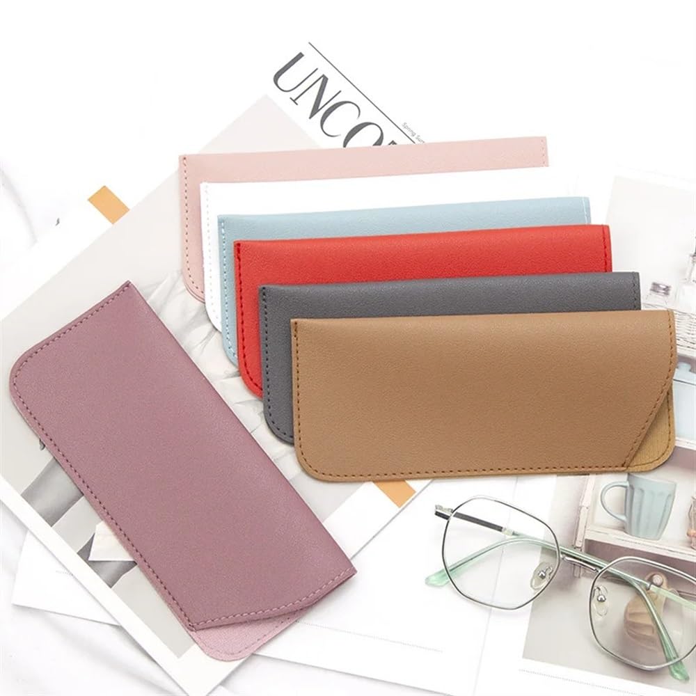 2/5/10 szt. Unisex torba na okulary ze skóry PU ochronne etui na okulary przeciwsłoneczne etui do czytania etui na okulary ochronne etui akcesoria