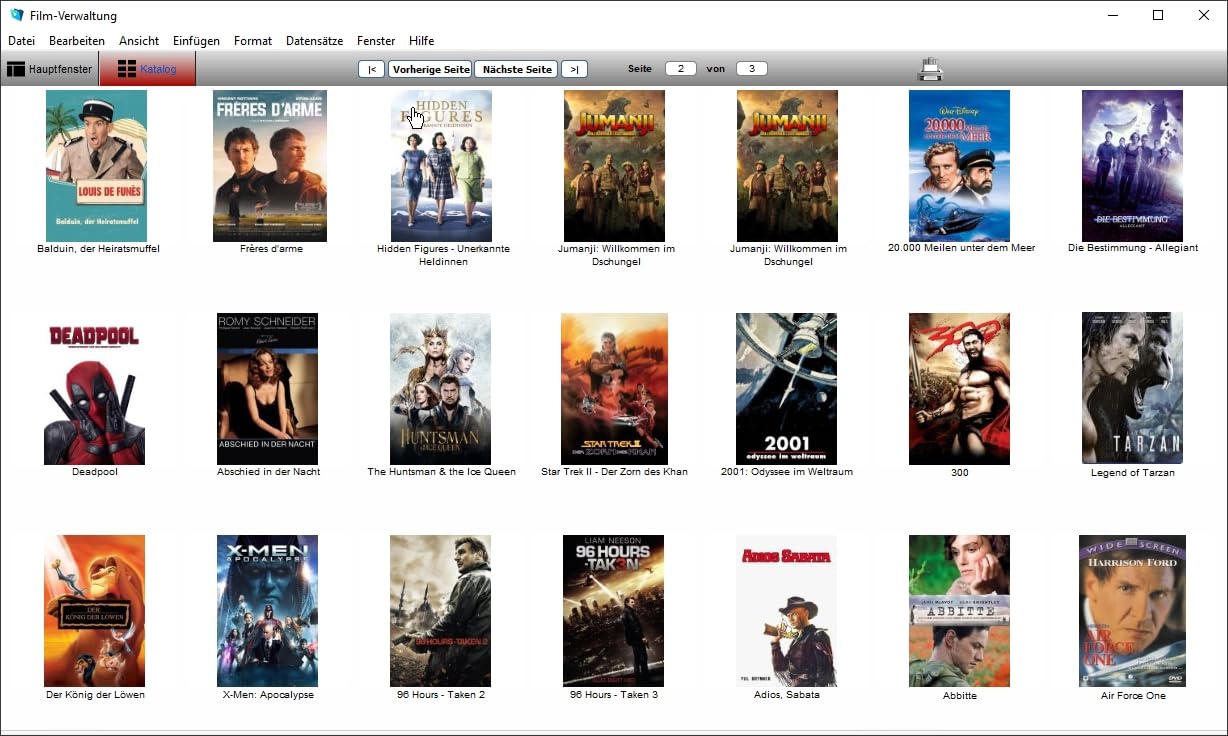GS Film-Verwaltung - DVD-Verwaltung - Software zur Verwaltung Ihrer DVD-Sammlung - Datenbank Programm zur DVD-Verwaltung