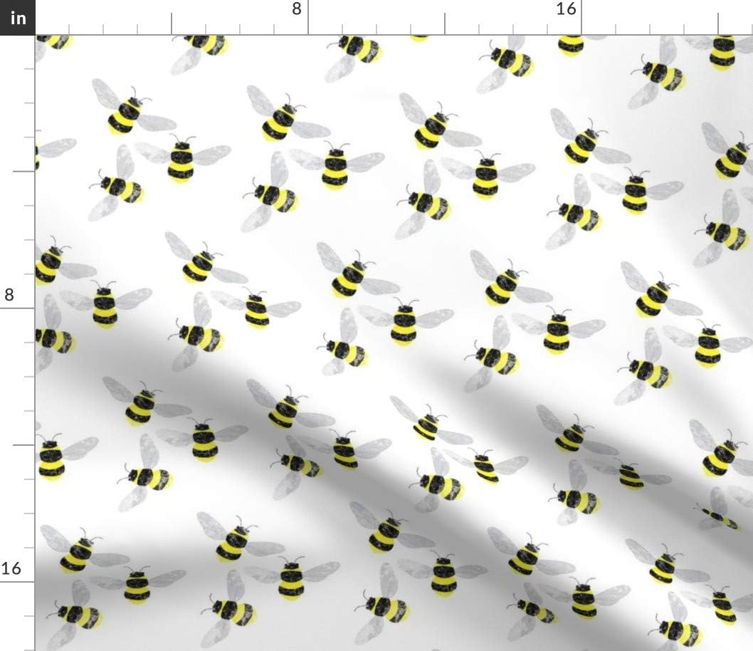 Spoonflower Fabric - Bees Hive Spring Printed on Petal Signature Cotton Fabric by The Yard - Sewing Quilting Apparel Crafts Decor