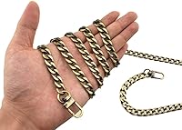 Vista 39 de HAHIYO Correa metálica de cadena para bolso de 43.3' de oro para bolso cruzado, bandolera y bolso de mano, cómoda y plana de 0.4' de ancho, extra