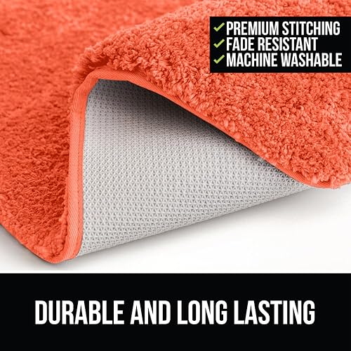 Miniatura 5 de Gorilla Grip - Alfombra de baño, absorbente, suave, gruesa, lavable a máquina, microfibra, se seca rápidamente, tapetes para baño, ducha, bañera y