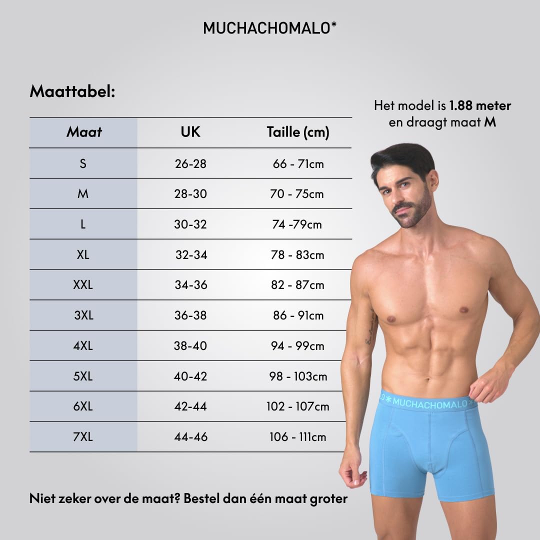 Muchachomalo Hombre Bóxer 6-Pack Liso Microfibra Cinturilla Elástica
