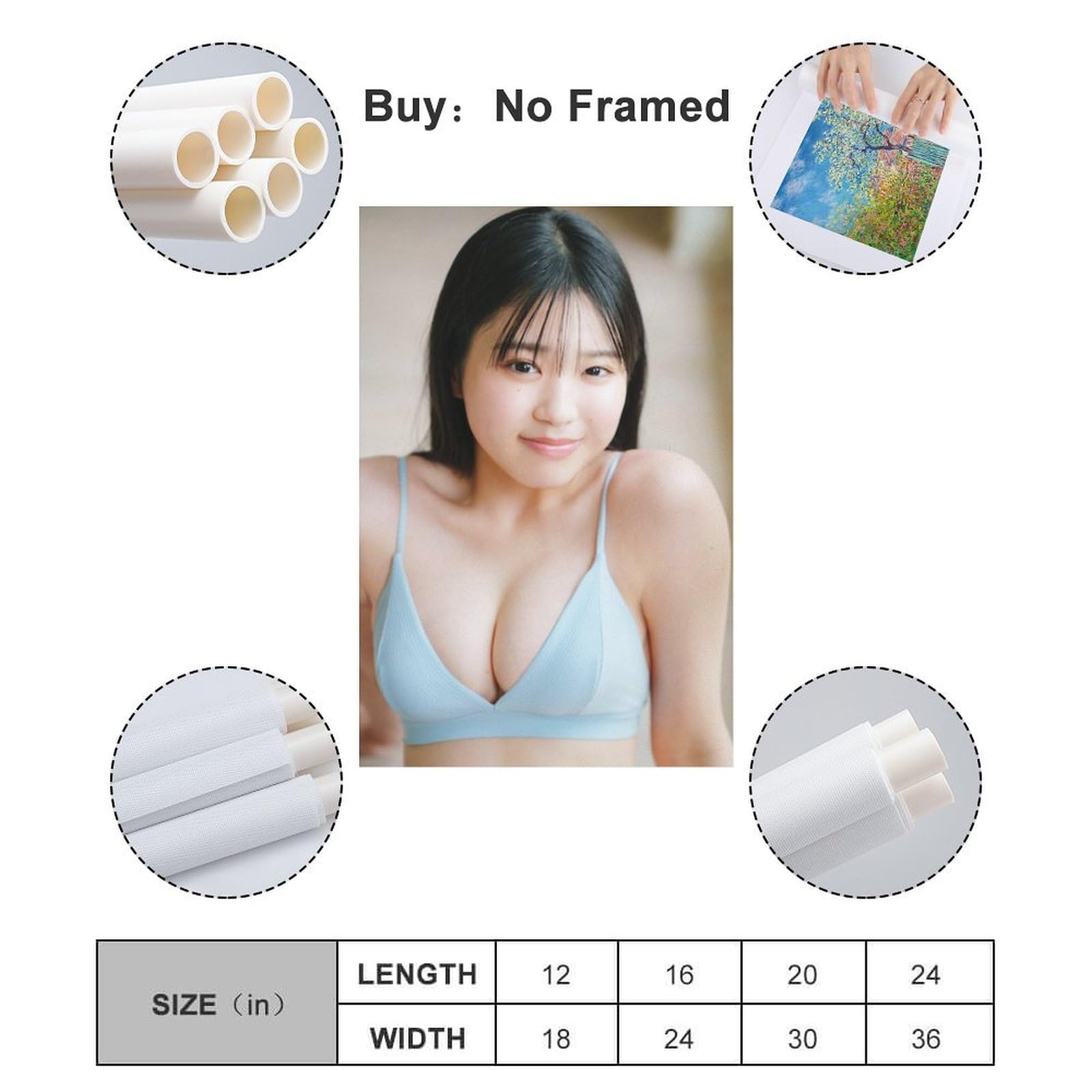 Amazon.co.jp: 矢野ななか写真フォトポスター108 キャンバスアート