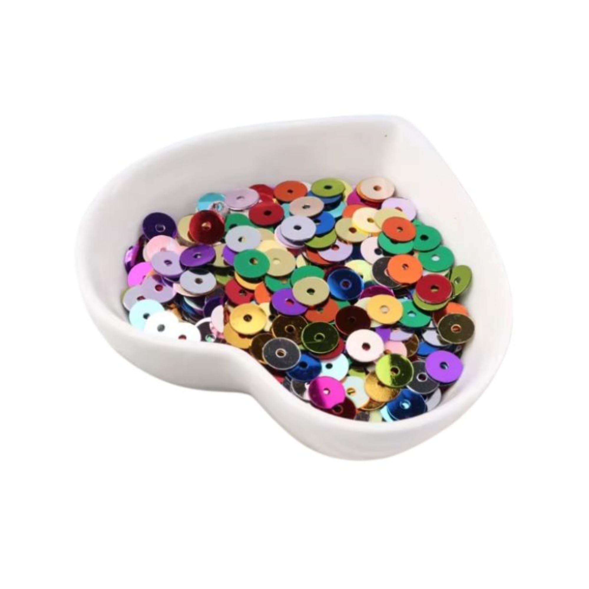 6mm Mixed Colors Flat Round Loose Sequins Paillette for Nail Art Craft Slime Decorations