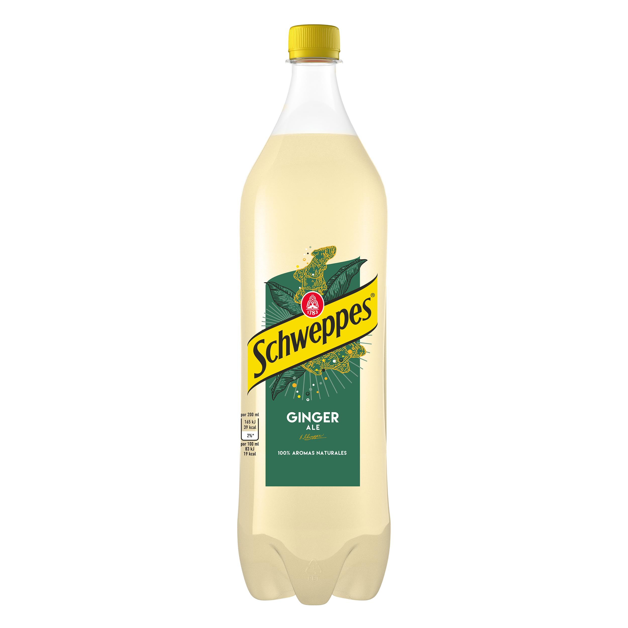 Schweppes Ginger Ale Bebida Jengibre Refrescante Botella PET Pack 12 x 1 L
