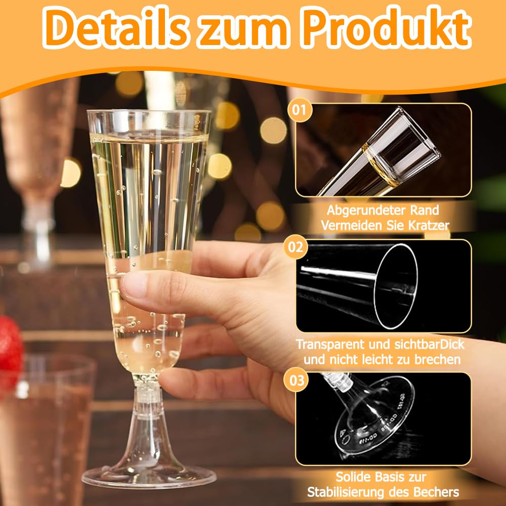 Plastic Champagne Flutes - Image 4
