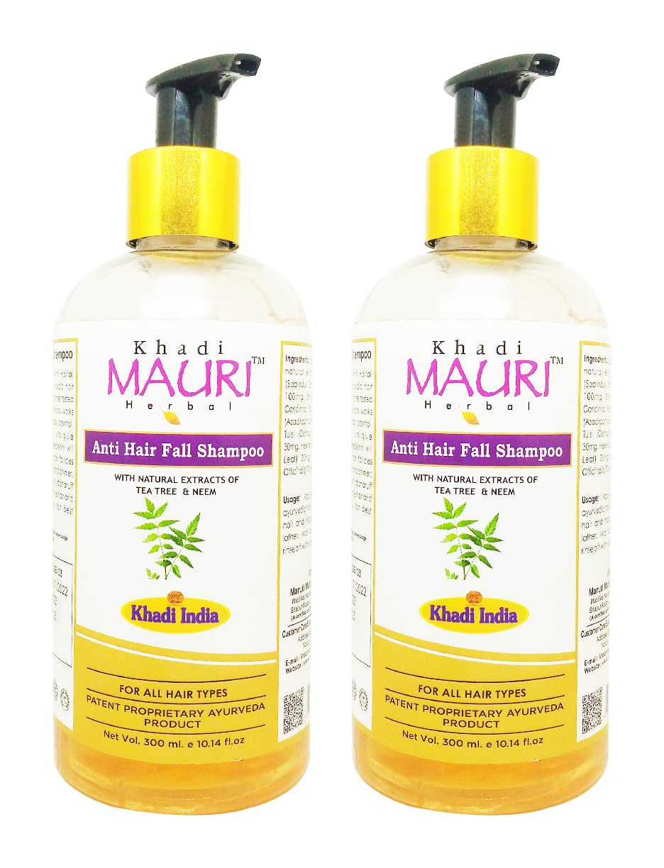 Khadi Mauri Anti Hair Fall Shampoo - Pack of 2 (600ml)