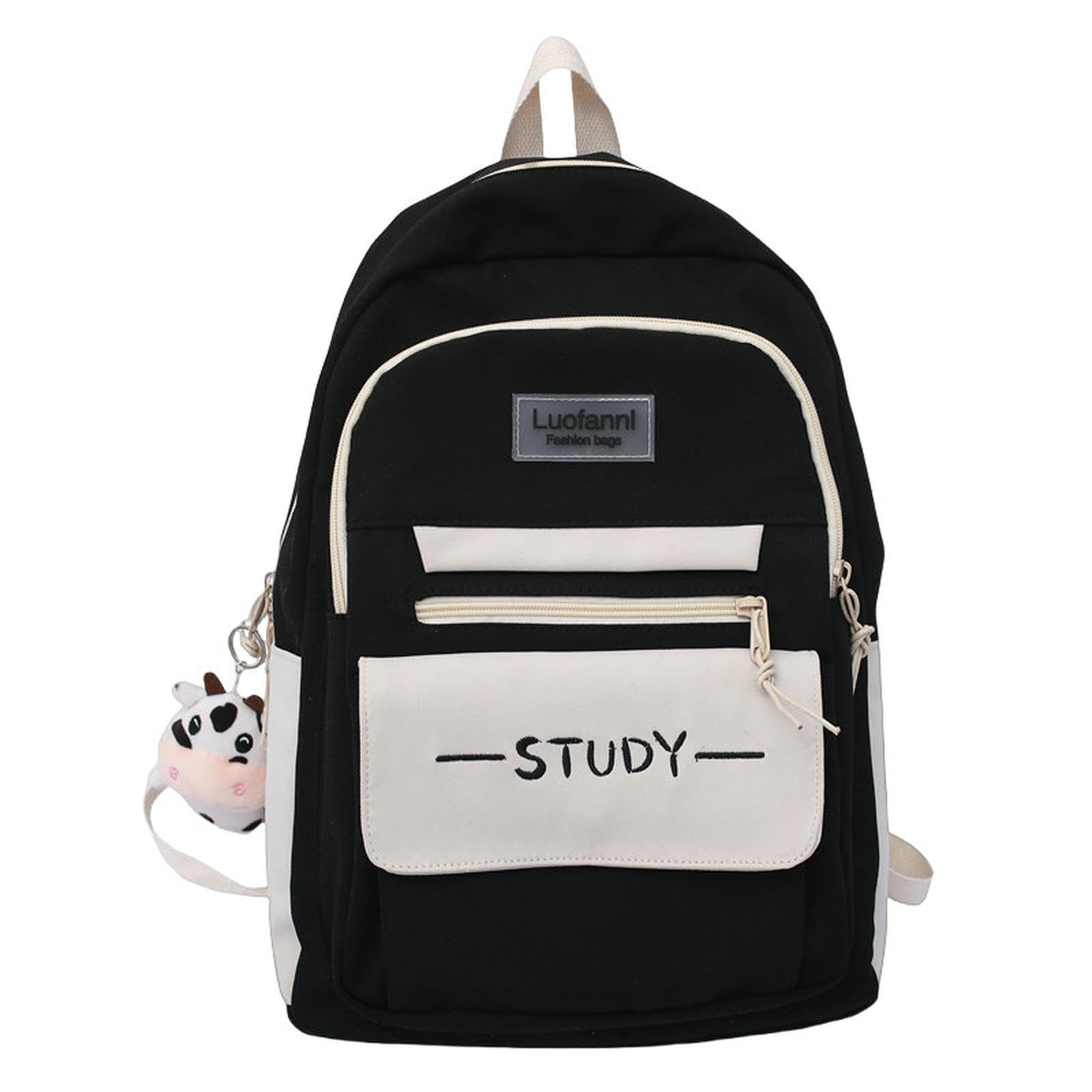 Cmzybbd Black Backpack College Style Junior High School – Large Capacity Cute Elementary For Students