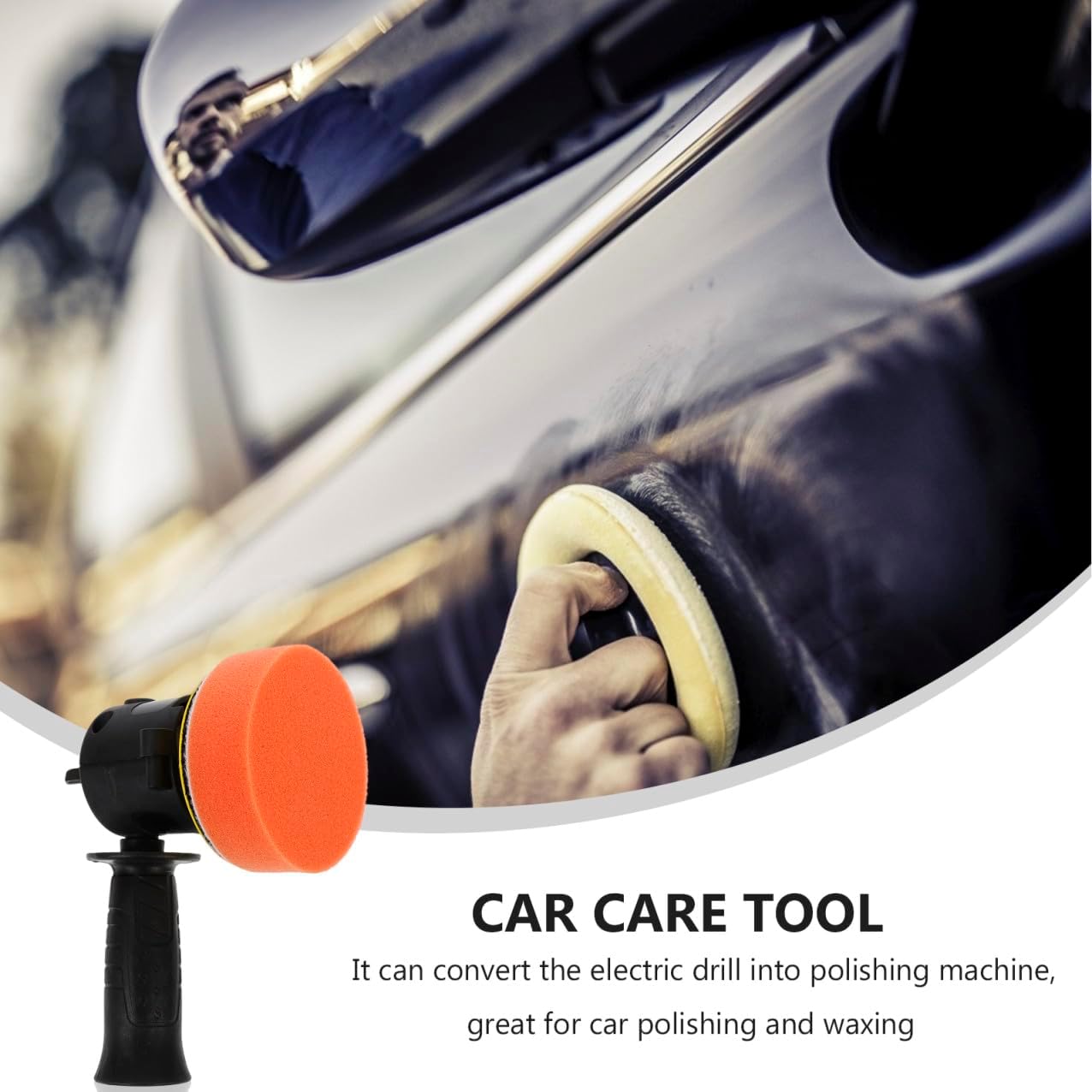 SOLUSTRE Automotive Buffing Tool Kit Durable Car Polishing for Electric Drills Compatible with Lithium and Impact Drills for Waxing and Grinding Auto Surfaces