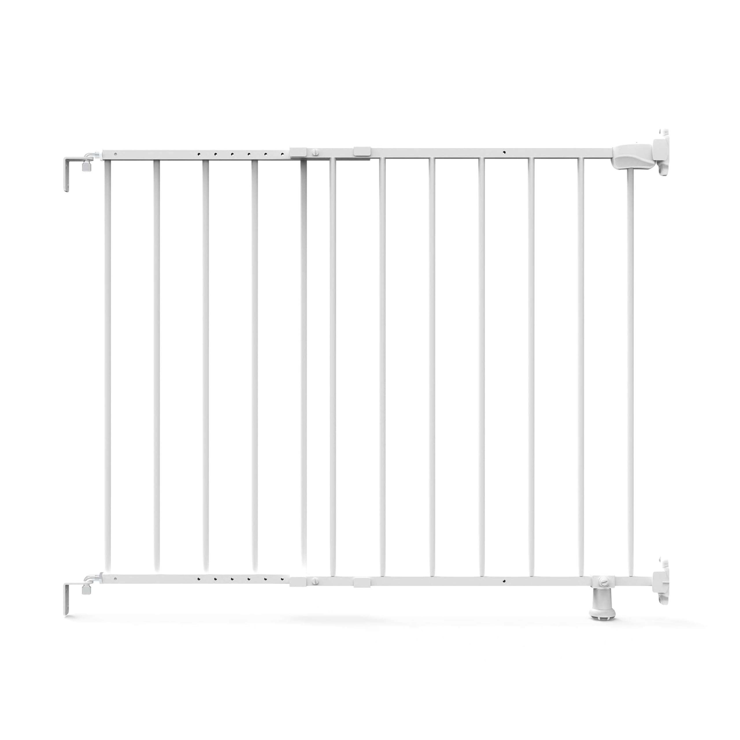 Summer by Ingenuity The Stairway 42W Series Safety Pet and Baby Gate, 28"-42" Wide, 28" Tall, for Stairway or Hallways - White Metal