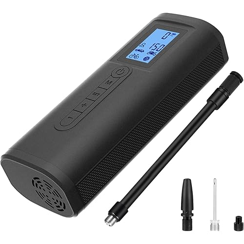 Cordless Tire Inflator Portable Air Compressor for Car, Bike Pump Electric Battery Powered, 150PSI Auto Shut-Off