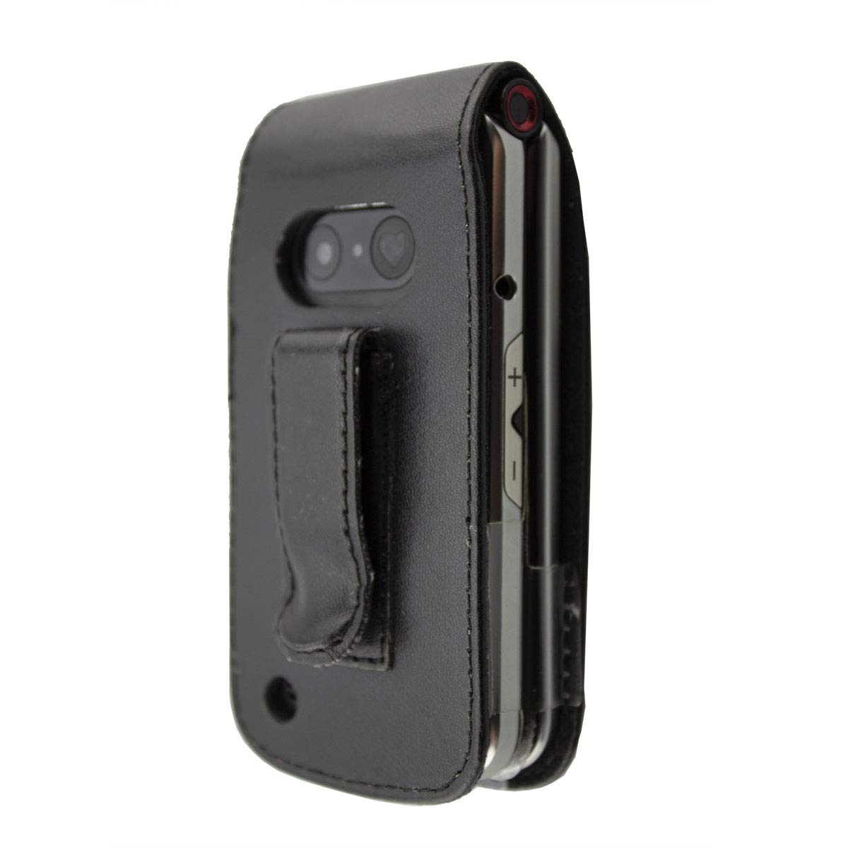 caseroxx Nylon tas met riemclip voor uw Doro telefoon, geschikt voor 2404, 2424, 6030, 6040, 6041, 6060, 6061, 6520, 6530, 6620, 6621, Primo 418 in zwart