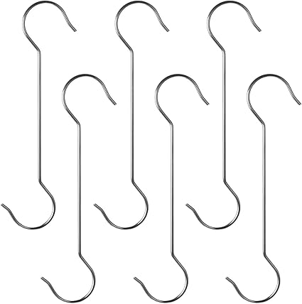 Amazon Maydahui S字フック 6個セット 銀色 大 30cm ステンレスフック 錆防止 ロングフック Sフック 特大 S型 フック おしゃれ 金属 長いフック クローゼット キッチン 風呂場 ベランダ用 植物 ハンガー ツリーブランチフック ベランダフック フリーフック 吊り下げ Amazon Maydahui S字フック 6個セット 銀色 大 30cm ステンレスフック 錆防止 ロングフック Sフック 特大 S型 フック おしゃれ 金属 長いフック クローゼット キッチン 風呂場 ベランダ用 植物 ハンガー ツリーブランチフック ベランダフック フリーフック 吊り下げ