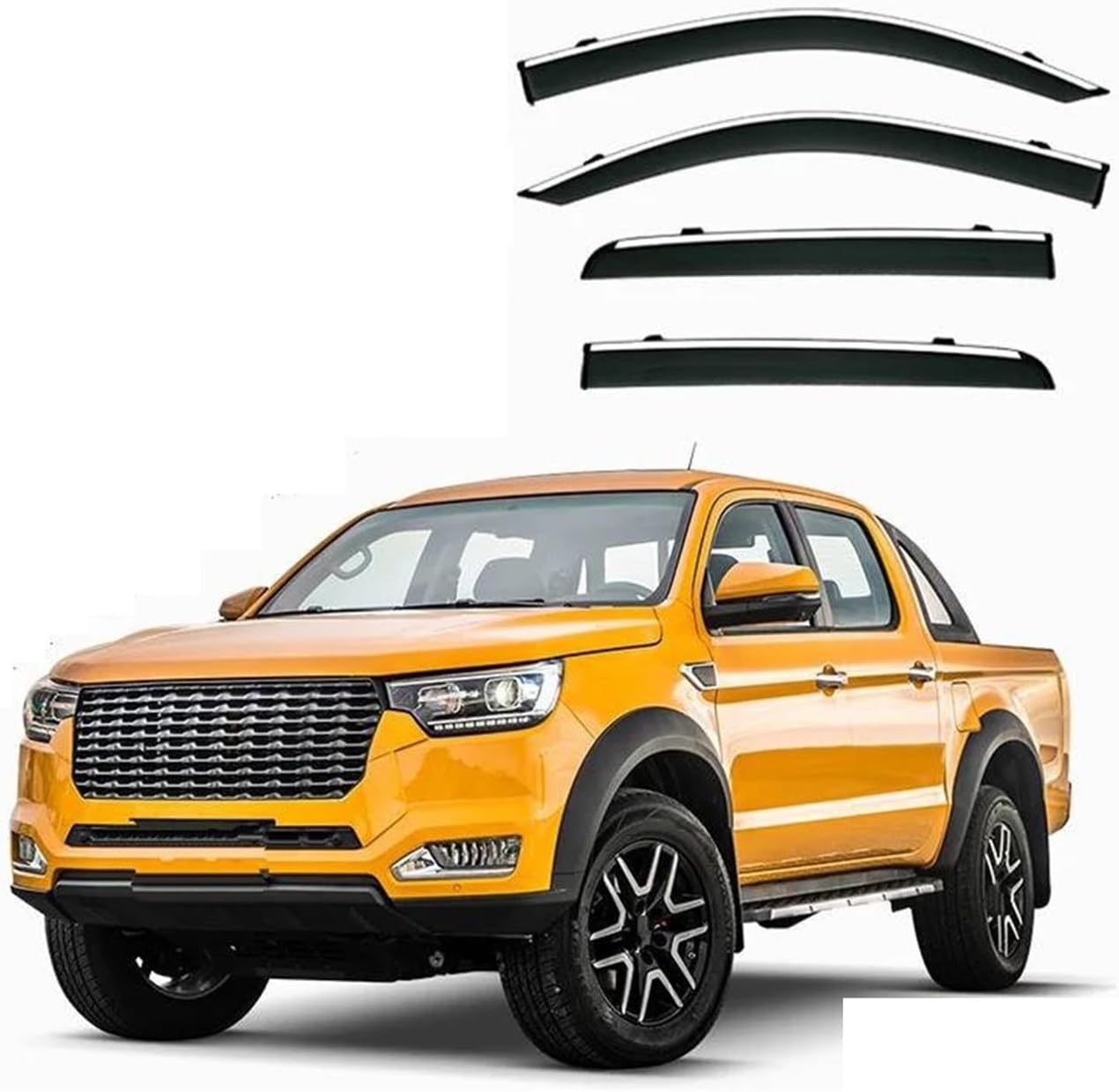 Blackout Wind Deflector For DR For PK8 2018+ Car Side Window Sun Visor Rain Shield Wind Deflector Sun Visors Shield