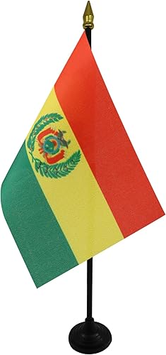 Miniatura 24 de AZ FLAG - Bandera de mesa Colombia de 4 x 6 pulgadas - Mini bandera colombiana de escritorio 100% poliéster 5.9 x 3.9 in - Cartel de oficina