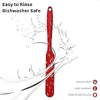 Vista 3 de Raspador de tarro de silicona con mango largo, esparcidor de mermelada para mantequilla de maní, espátula de cocina para hornear y glaseado