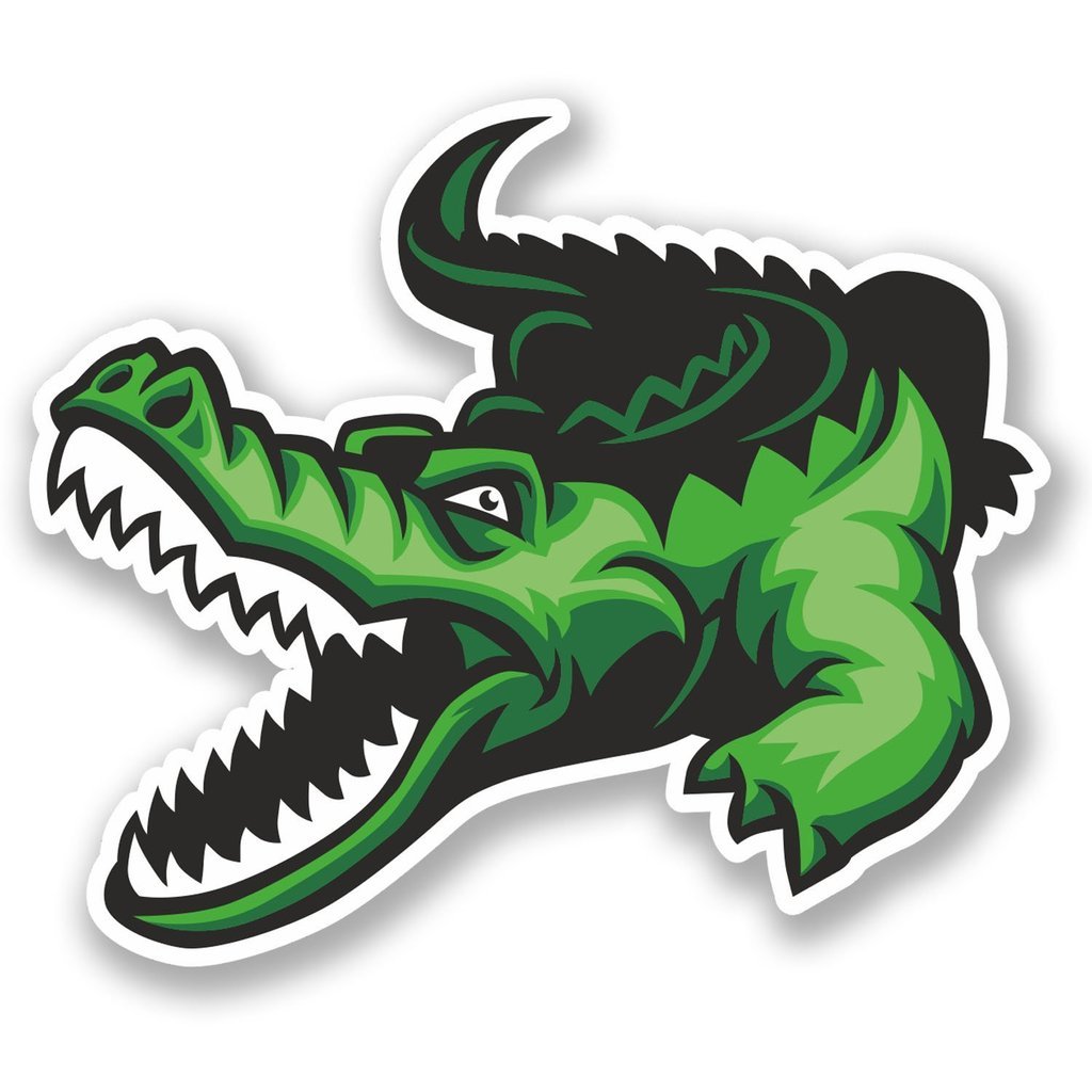 Destinationvinyl 2 X 20Cm/200Mm Crocodile Alligator Window Cling Sticker Car Van Campervan Glass #5177
