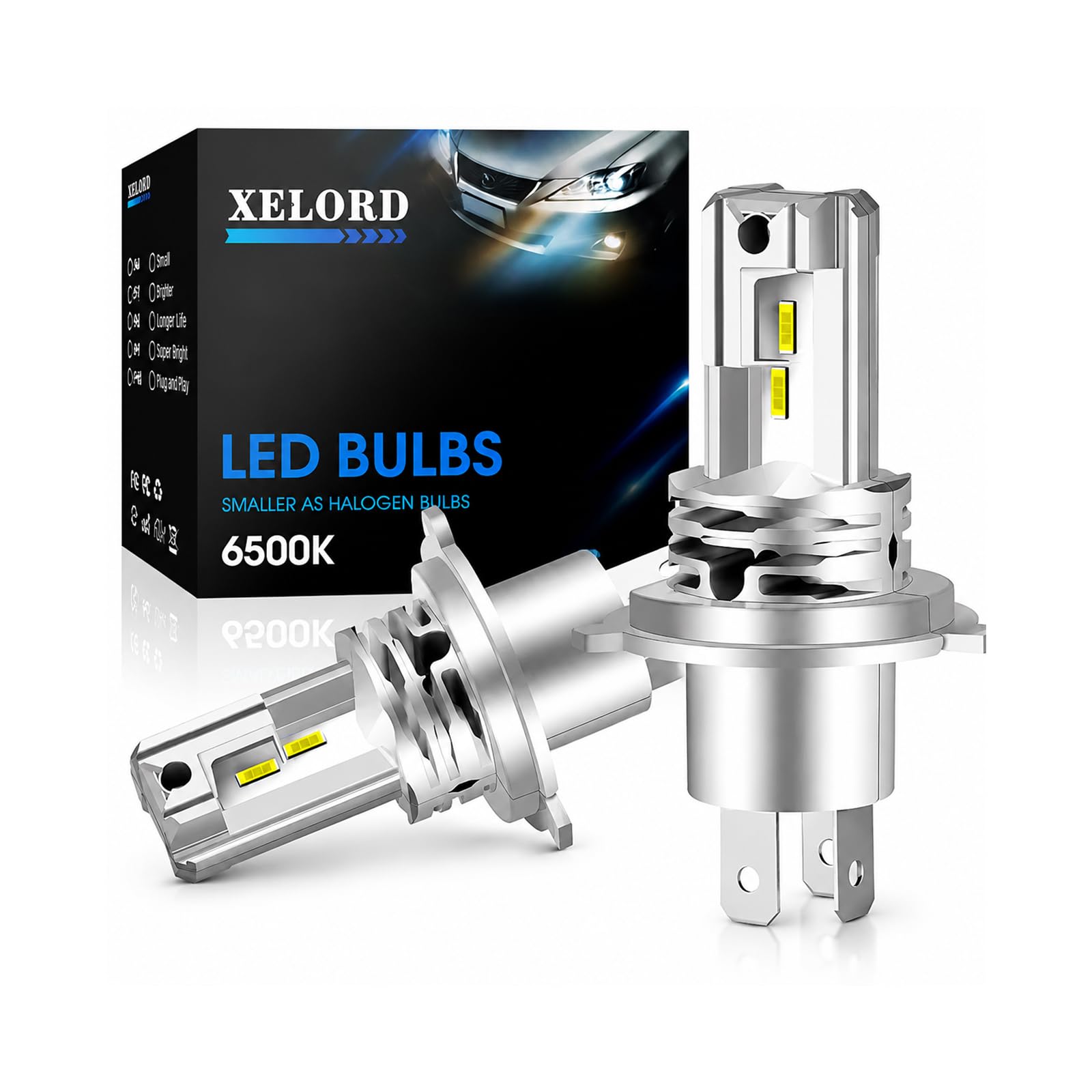 Amazon | XELORD 車/バイクヘッドライト LED H4 hi/lo 切替 CREEチップ