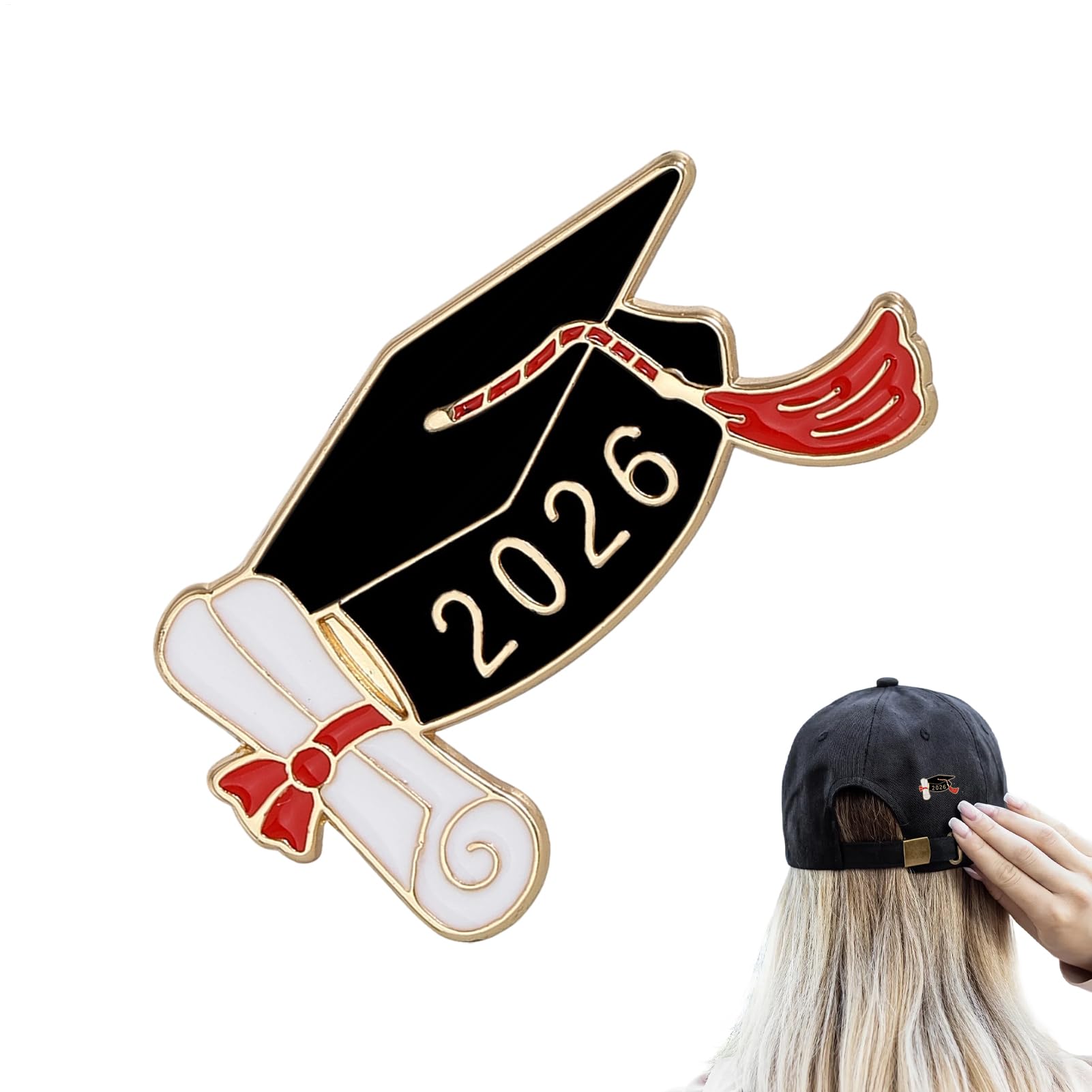 Broche de graduación, insignias de solapa de, pines de graduación 2026 | para profesor, escuela, estudiante, escuela secundaria, universidad, cuello, chal, suéter, bufanda, abrigo, chaqueta