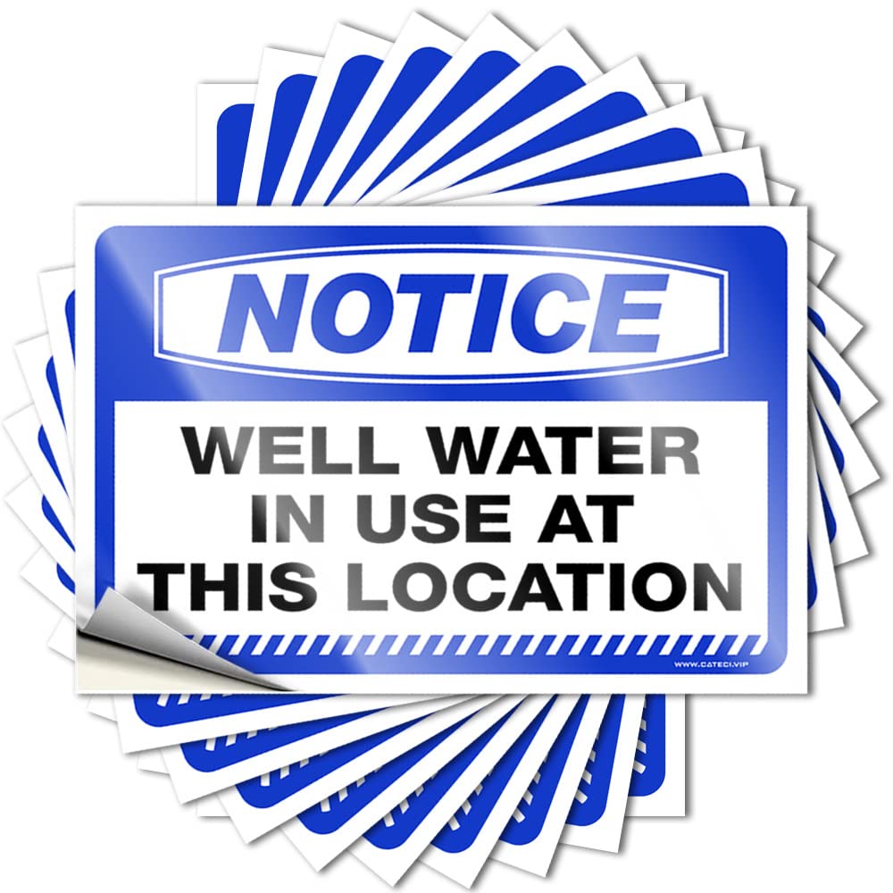 Tattoo Coastal, Girls Bottle Notice Well Water in Use At This Location | Home Entrance Decor(6X9CM)