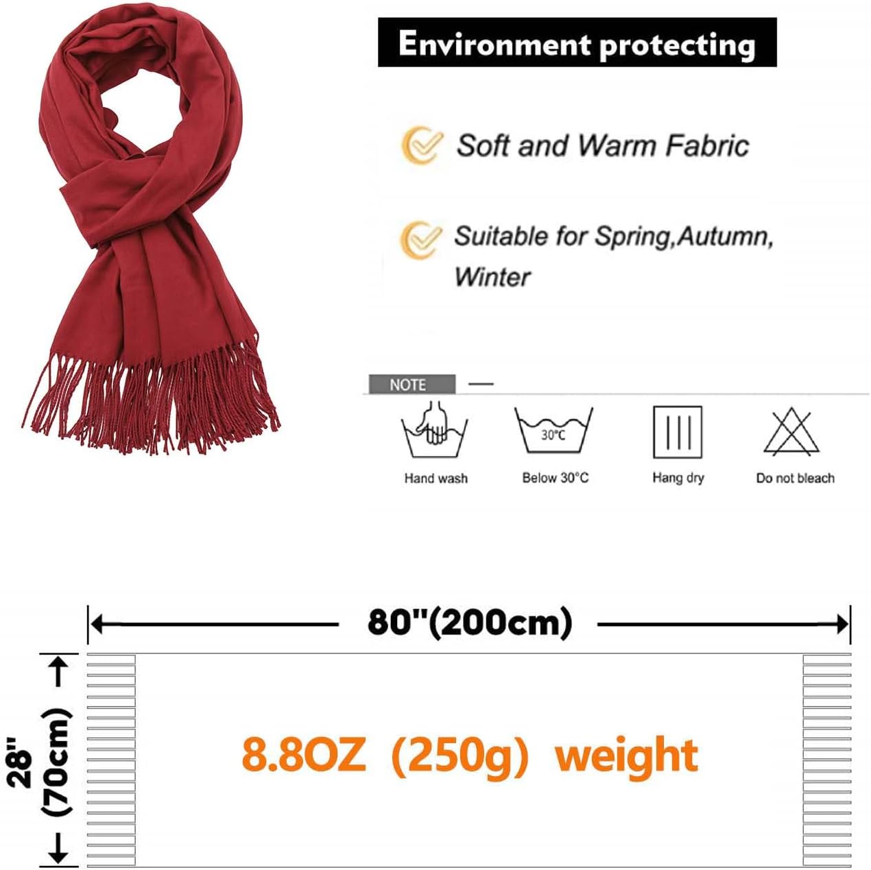 Pashmina Shawl Wraps for Women Large Winter Scarf Soft Shawls and Wraps for Evening Dresses Shawl for Wedding - Image 9