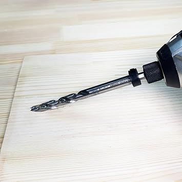 Pocket Hole Drill Bit for Pocket Hole jig Woodworking Step Drill Bits Guide | Quick change 1/4'' hex shank, step drill bit with depth stop collar,fits pocket hole jig system,Woodworking Tools Accessories
