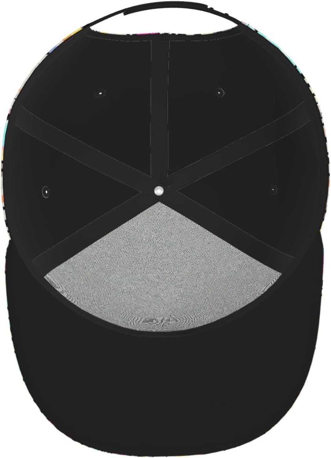 Graffiti Art Baseball Cap,Funny Print Adjustable Flat Bill Brim Cap Hip Hop Hat Baseball Cap for Men Women - Image 5