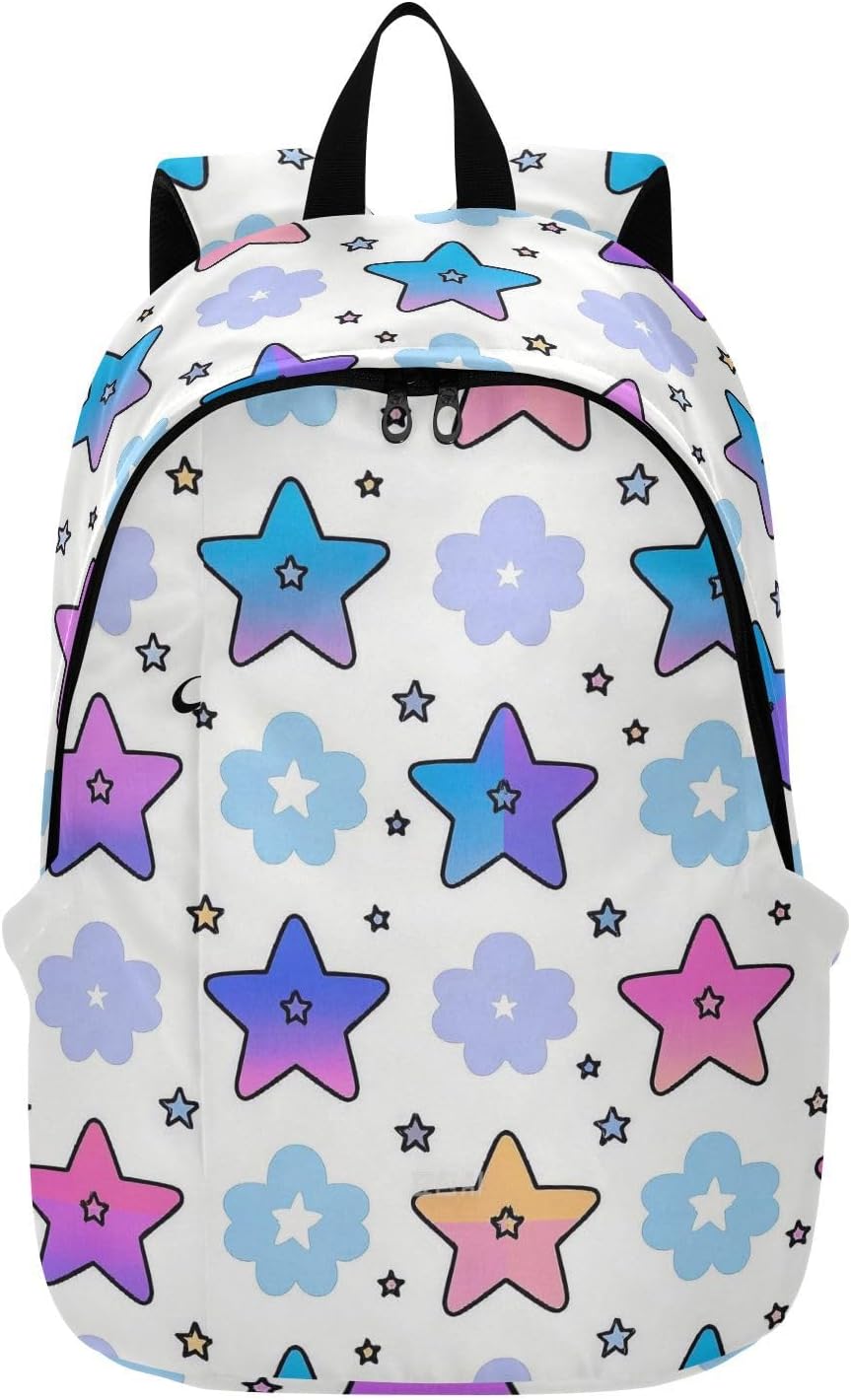 Backpack For Travel Clean Design Small Laptop Bag Laptop Bag 15.6 Inch for Women & Men Outing Work Family Travel Colorful Stars mochila para en avion