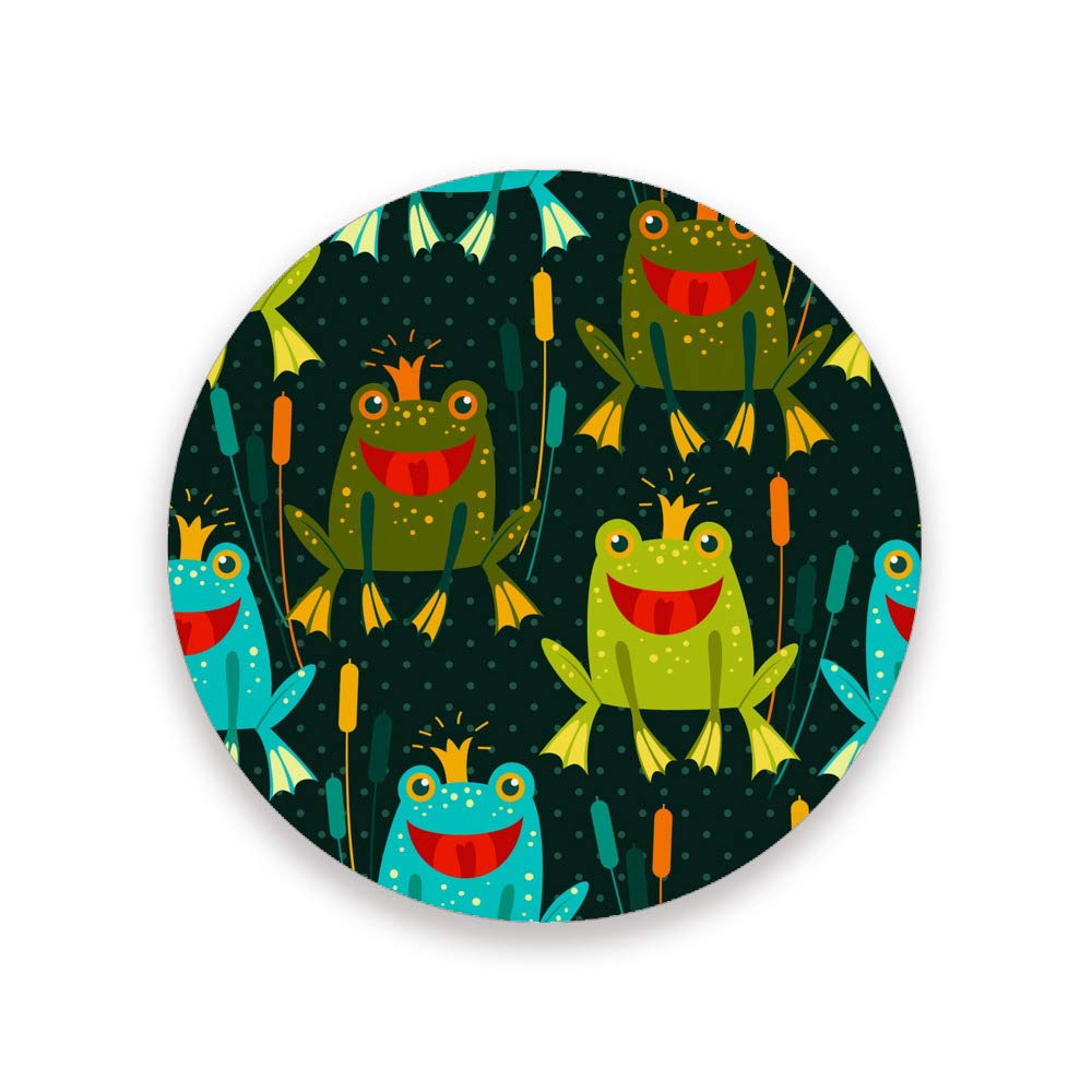Dessous de verre absorbants grenouille verte lot de 4 en liège pour tasse et décoration table